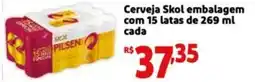 Mini Extra Cerveja Skol embalagem oferta