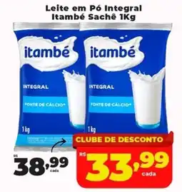 Rede uniforça Leite em Pó Integral Itambé Sachê oferta