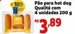Mini Extra Pão para hot dog Qualitá oferta