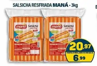 Dom Atacadista Salsicha Resfriada Mana 3kg oferta