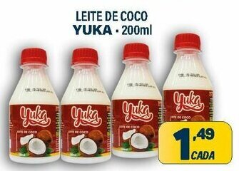 Dom Atacadista Leite de coco Yuka 200ml oferta