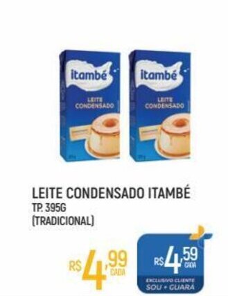 Supermercado Guará Leite Condensado Itambe tp 395g oferta