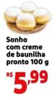 Mini Extra Sonho com creme de baunilha pronto oferta