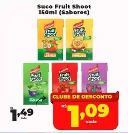 Rede uniforça Suco Fruit Shoot oferta