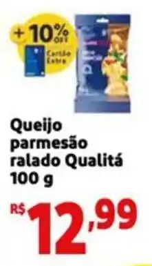 Mini Extra Queijo parmesão ralado Qualitá oferta