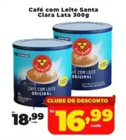 Rede uniforça Café com Leite Santa Clara Lata oferta