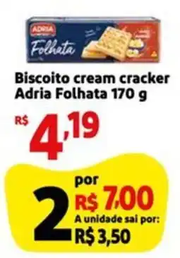 Mini Extra Biscoito cream cracker Adria Folhata oferta