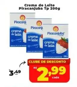 Rede uniforça Creme de Leite Piracanjuba Tp oferta