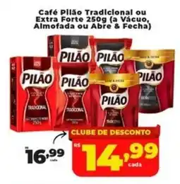 Rede uniforça Café Pilão Tradicional ou Extra Forte oferta