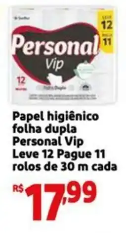 Mini Extra Papel higiênico folha dupla Personal Vip oferta
