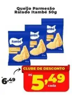 Rede uniforça Quello Parmesão Ralado Itambé oferta
