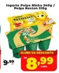 Rede uniforça logurte Polpa Ninho / Polpa Neston oferta