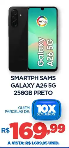 DB Supermercados Smartph sams galaxy A26 5G 256GB PRETO oferta