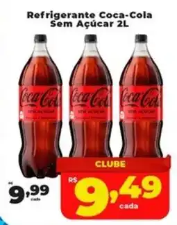 Rede uniforça Refrigerante Coca-Cola Sem Açúcar oferta