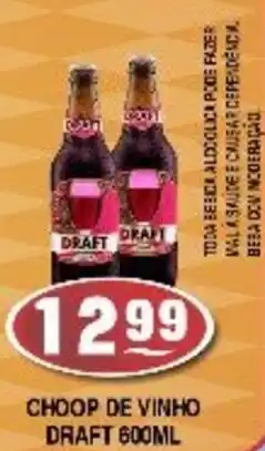 Supermercados Pague Menos Choop de vinho draft oferta