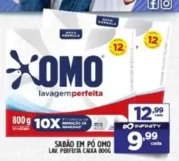 Preço & Cia Sabão em pó omo lav. perfeita caixa oferta