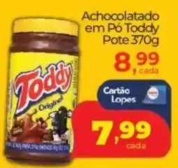Lopes Supermercados Achocolatado em Pó Toddy Pote oferta