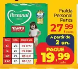 Lopes Supermercados Fralda Personal Pants oferta
