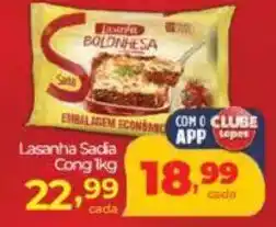 Lopes Supermercados Lasanha Sadia Cong oferta
