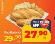Lopes Supermercados Pão Italiano oferta