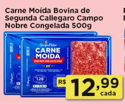 Rede Vivo Carne Moída Bovina de Segunda Callegaro Campo Nobre Congelada oferta