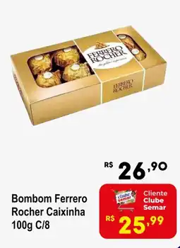 Semar Supermercado Bombom Ferrero Rocher Caixinha oferta