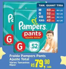 Supermercados Mateus Fralda Pampers Pants Ajuste Total oferta