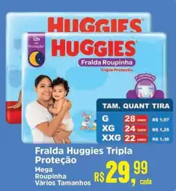 Supermercados Mateus Fralda Huggies Tripla Proteção oferta