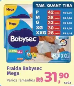 Supermercados Mateus Fralda Babysec Mega oferta