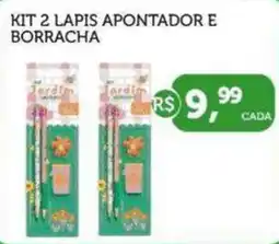 CenterBox Kit 2 lapis apontador e borracha oferta