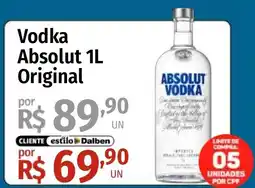 Supermercado Dalben Vodka Absolut Original oferta