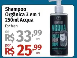 Supermercado Dalben Shampoo Orgânica 3 em 1 Acqua oferta