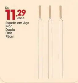 Supper Rissul Espeto em Aço Mor Duplo Fino oferta