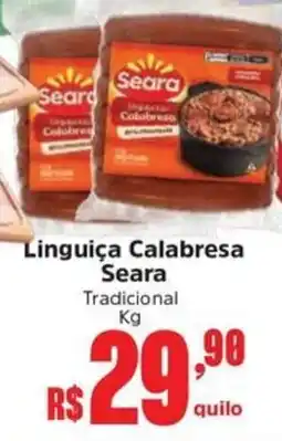 Supermercados Mateus Linguiça Calabresa Seara oferta