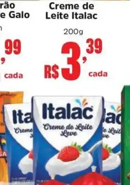 Supermercados Mateus Creme de Leite Italac oferta