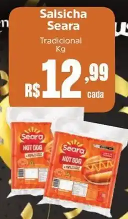 Supermercados Mateus Salsicha Seara oferta