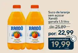 Coop Suco de laranja sem açúcar Xandô garrafa oferta