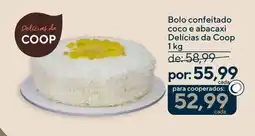 Coop Bolo confeitado coco e abacaxi Delícias da Coop oferta