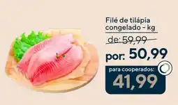 Coop Filé de tilápia congelado oferta
