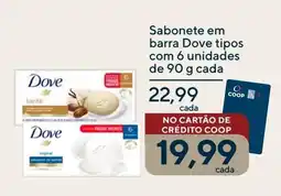 Coop Sabonete em barra Dove tipos oferta