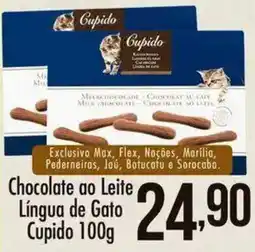 Confiança Supermercados Chocolate ao Leite Lingua de Gato Cupido oferta