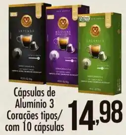 Confiança Supermercados Cápsulas de Alumínio 3 Corações tipos oferta