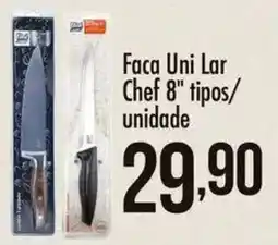 Confiança Supermercados Faca Uni Lar Chef 8" tipos oferta
