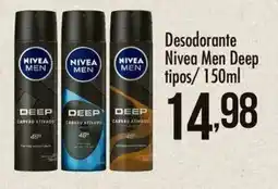Confiança Supermercados Desodorante Nivea Men Deep tipos oferta