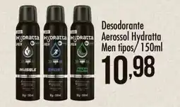 Confiança Supermercados Desodorante Aerossol Hydratta Men tipos oferta