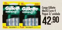 Confiança Supermercados Carga Gillette Mach3 oferta