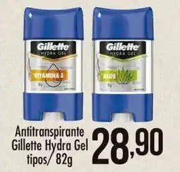 Confiança Supermercados Antitranspirante Gillette Hydra Gel tipos oferta