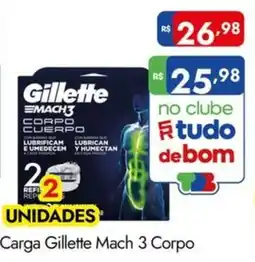 Supermercados Rondon Carga Gillette Mach 3 Corpo oferta