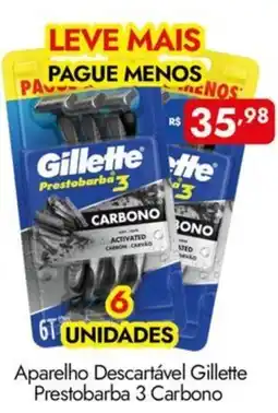 Supermercados Rondon Aparelho Descartável Gillette Prestobarba 3 Carbono oferta