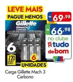 Supermercados Rondon Carga Gillette Mach 3 Carbono oferta